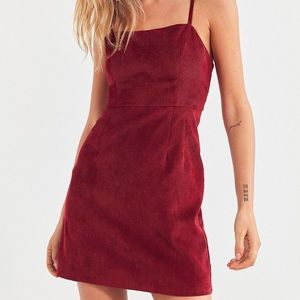 SOLD ON DEPOP Square neck corduroy mini dress